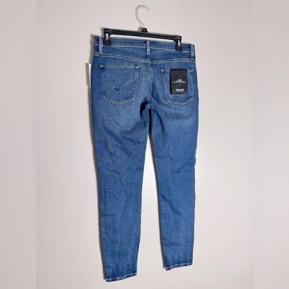 Hudson Womens Navy Pocketed Zippered Ankle Skinny Jeans 27 - blue pants New - Picture 4 of 5